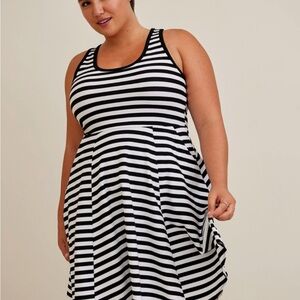Torrid Black and White Sailor Collar Dress